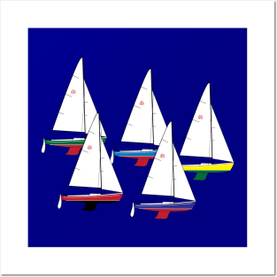 Rhodes 19 Sailboats Racing Posters and Art